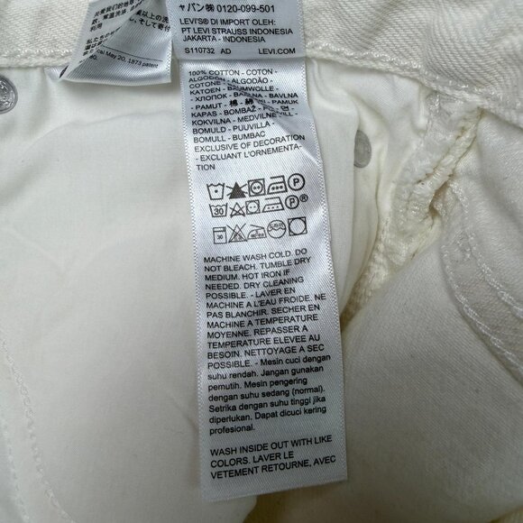 Levi’s Premium White Denim Midi Skirt W27 (Women’s 4) High Rise NWT - Picture 16 of 16